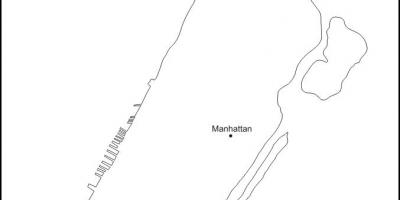 Blanco kaart van Manhattan