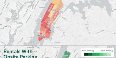 NYC parkeerplaatsen op straat Manhattan kaart bekijken