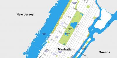 Manhattan afdrukbare plattegrond van de stad