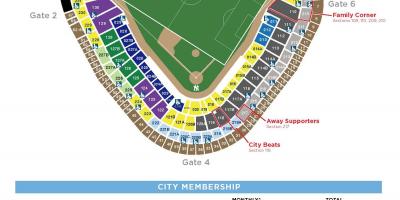 West Side Stadion kaart