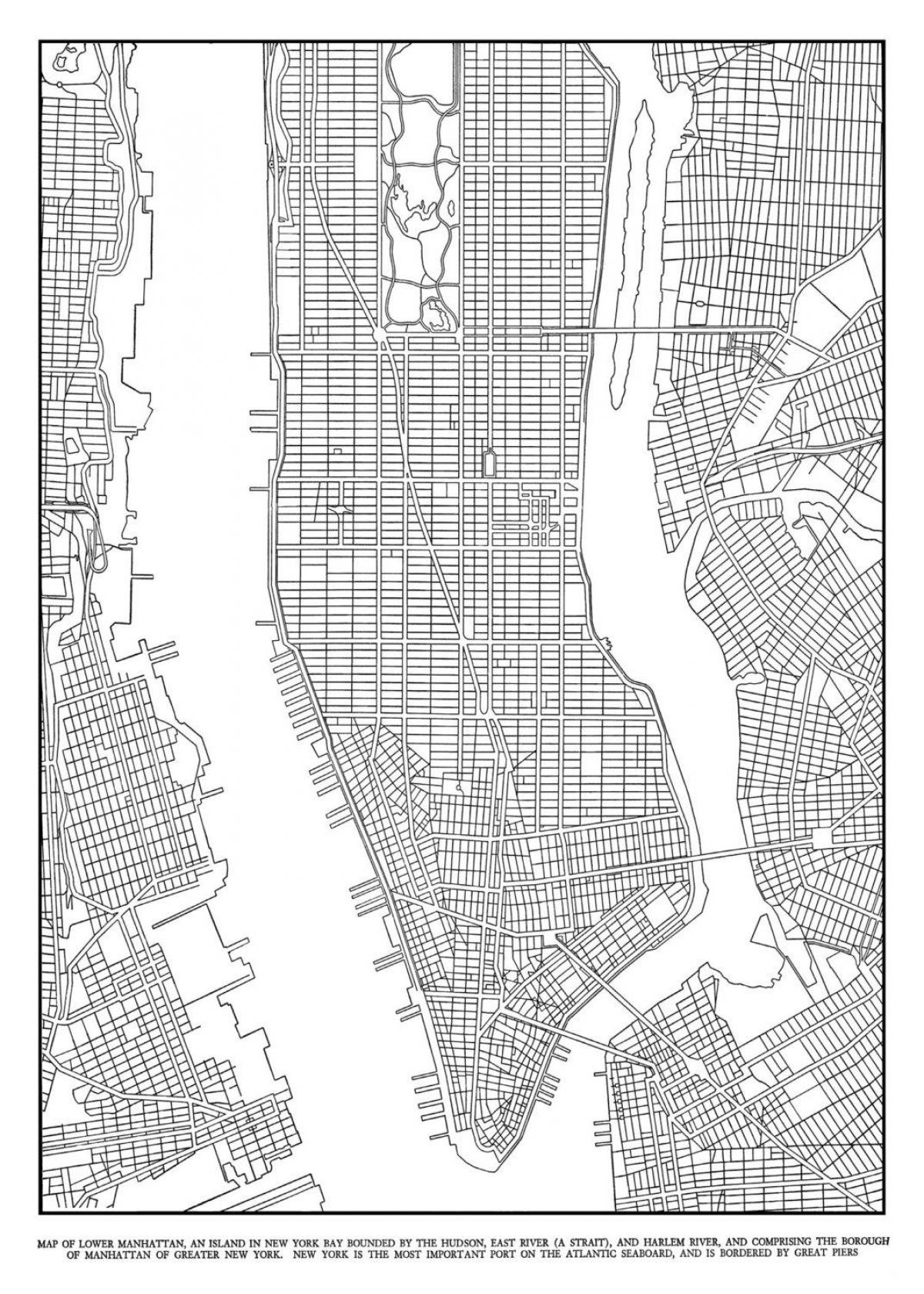 kaart van Manhattan-rooster
